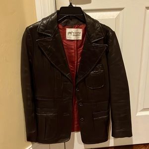 Vintage 70s leather blazer